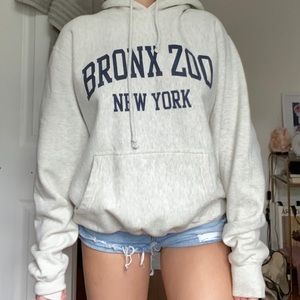 OVERSIZED HOODIE SWEATSHIRT BRONX ZOO NEW YORK
